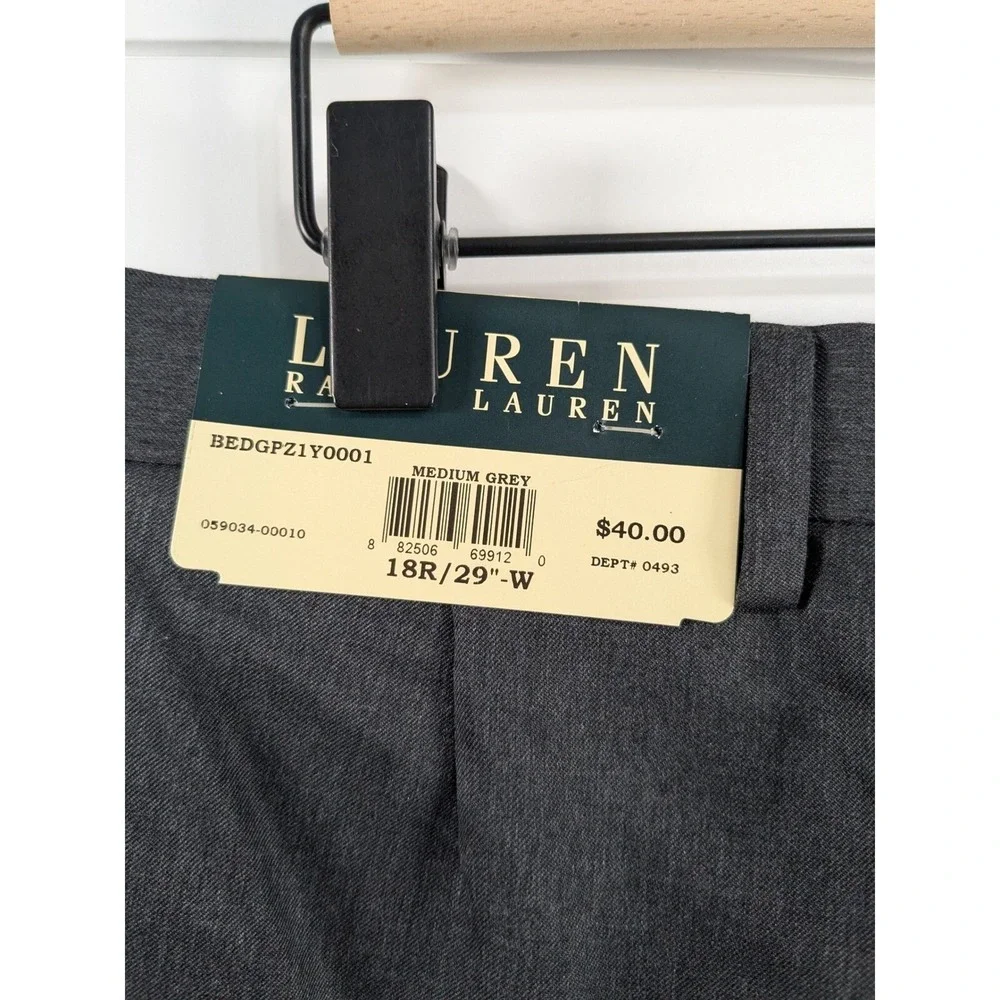 Lauren Ralph Lauren Boys Dress Pants sz 18 NWT‎ Gray Preppy Awards Night Church